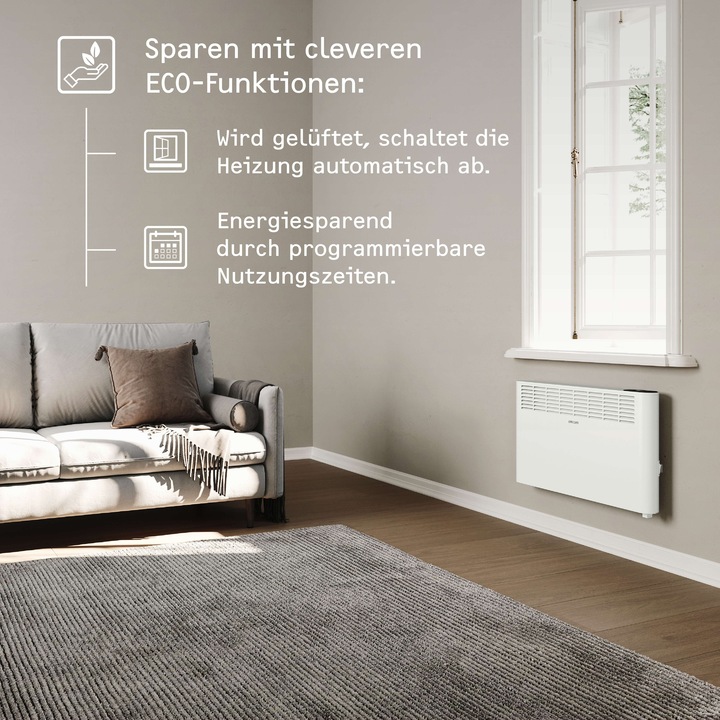 Produktbild Stiebel Eltron CNS 3000 Plus LCD, 3,0 kW Wandkonvektor für ca. 35 m², TÜV geprüft (3000 W)