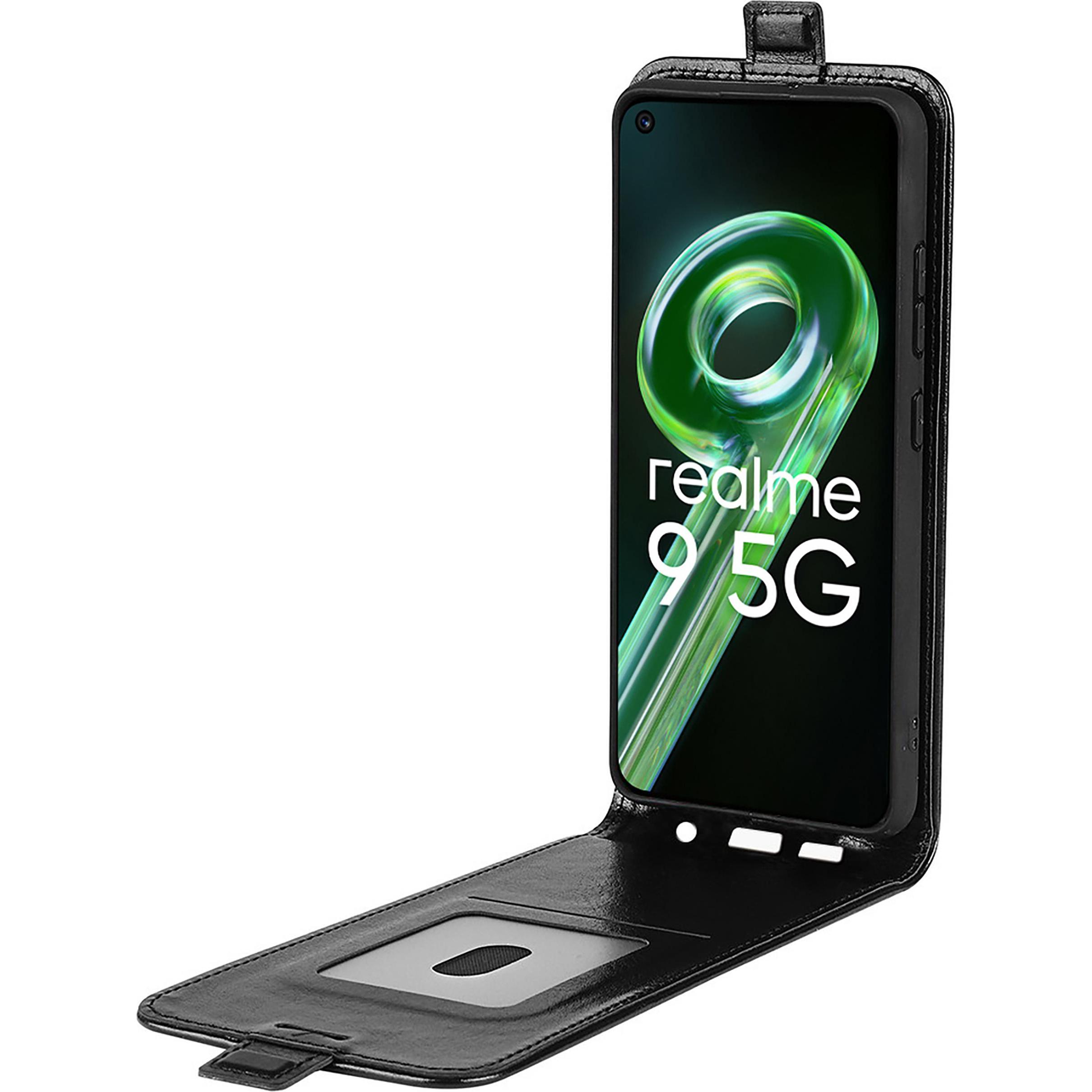 Thumbnail - Cazy Flip Hülle Kompatibel mit Realme 9 5G - klappbar Kunstleder - (Realme 9 5G), Smartphone Hülle, Schwarz