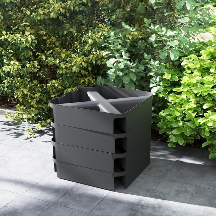 Produktbild Outsunny Schirmgewichte Kunststoff, Polyester Schwarz