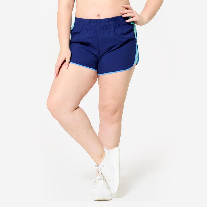 Immagine prodotto Domyos Shorts kurz leicht - blau Leo-Print (L)