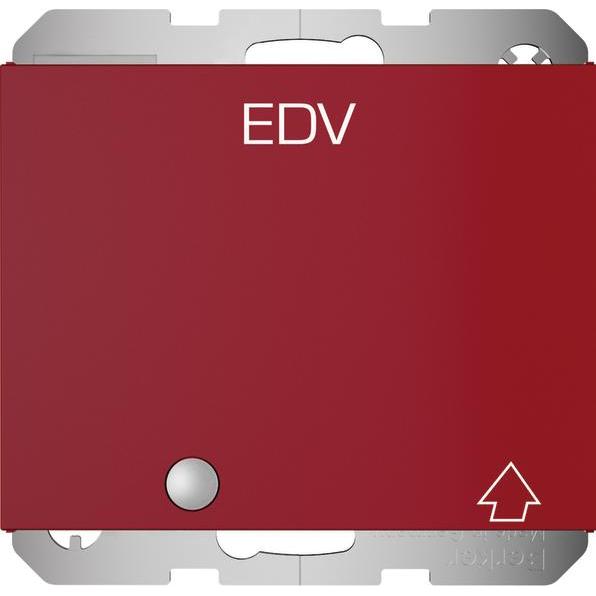 Berker, Steckdose, Steckdose Schuko m. Klappdeckel,erhöhtem Berührungsschutz u. LED,K.x,rot glänz.
