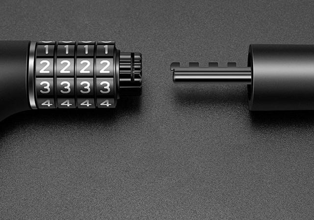 Image du produit Rockbros 3230002001 antivol pour vélo avec combinaison et clé - noir (95 cm)