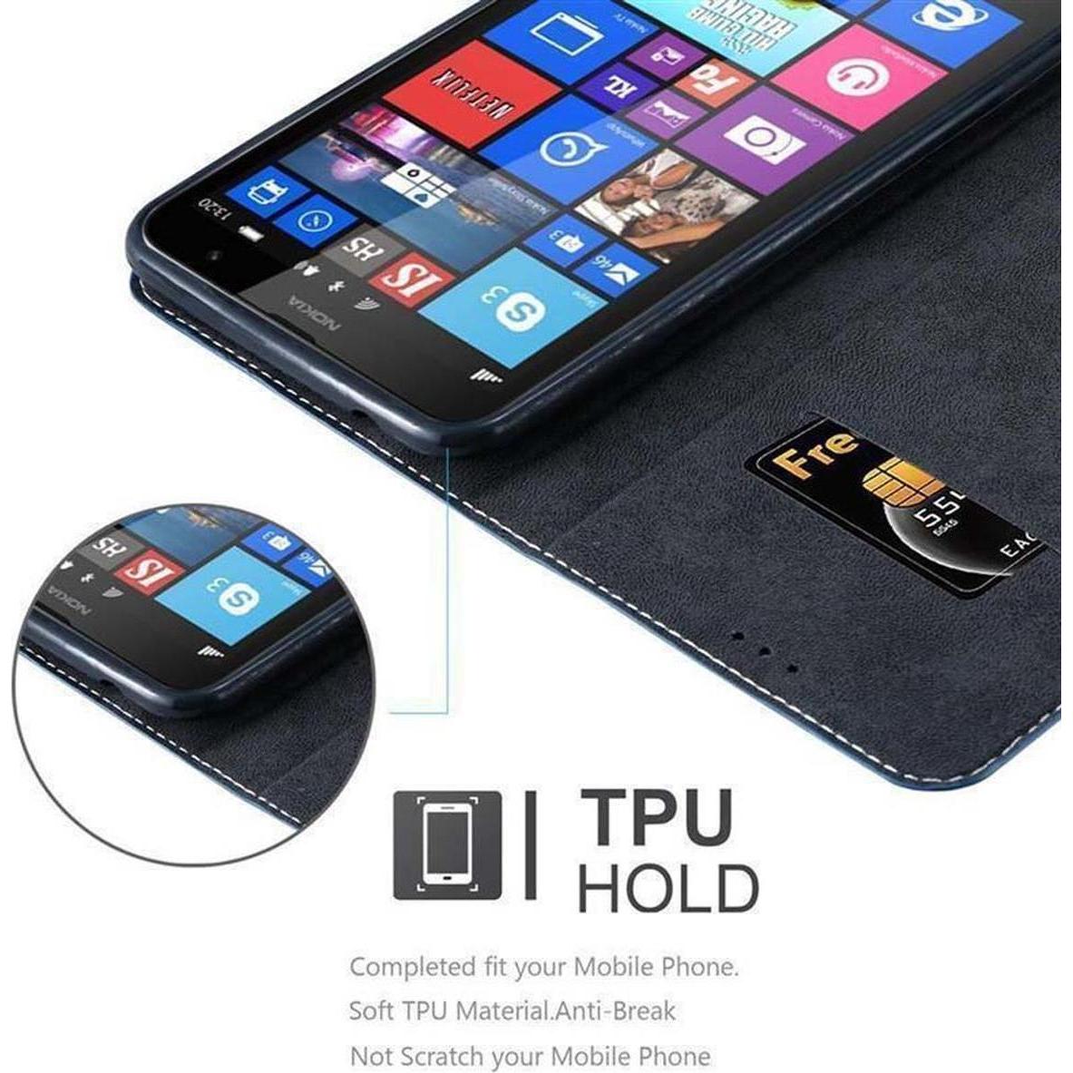 Thumbnail - Cadorabo Book X-Wallet Cover (Nokia Lumia 1320), Smartphone Hülle, Blau