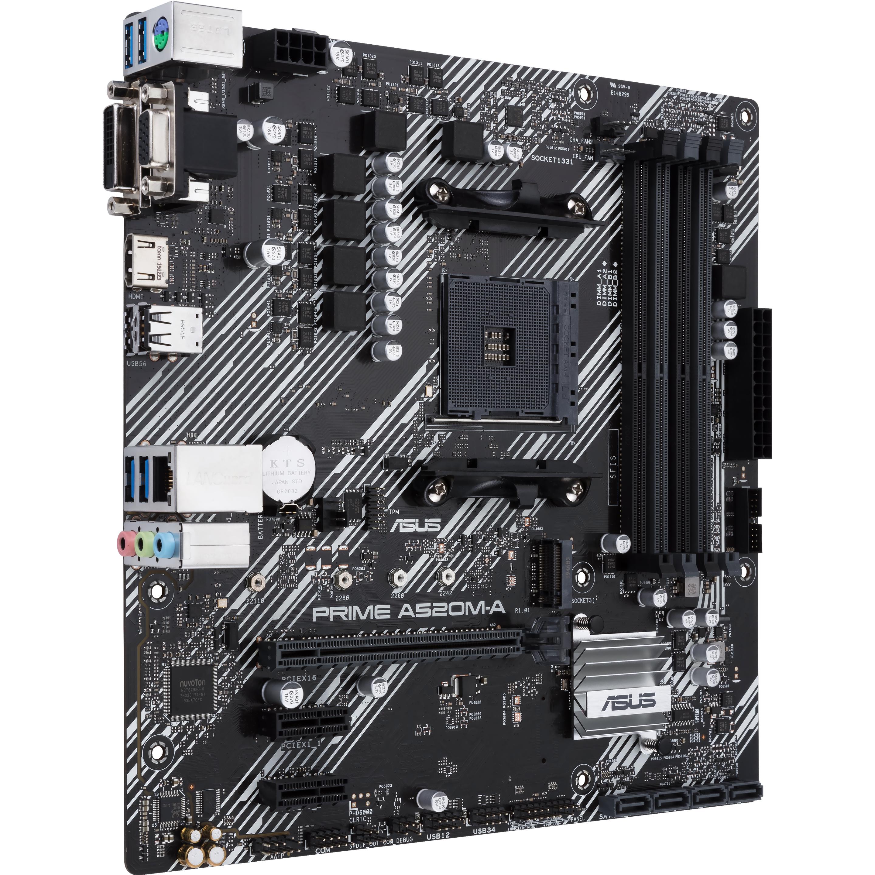 ASUS PRIME A520M-A II/CSM (AM4, AMD A520, mATX), Mainboard