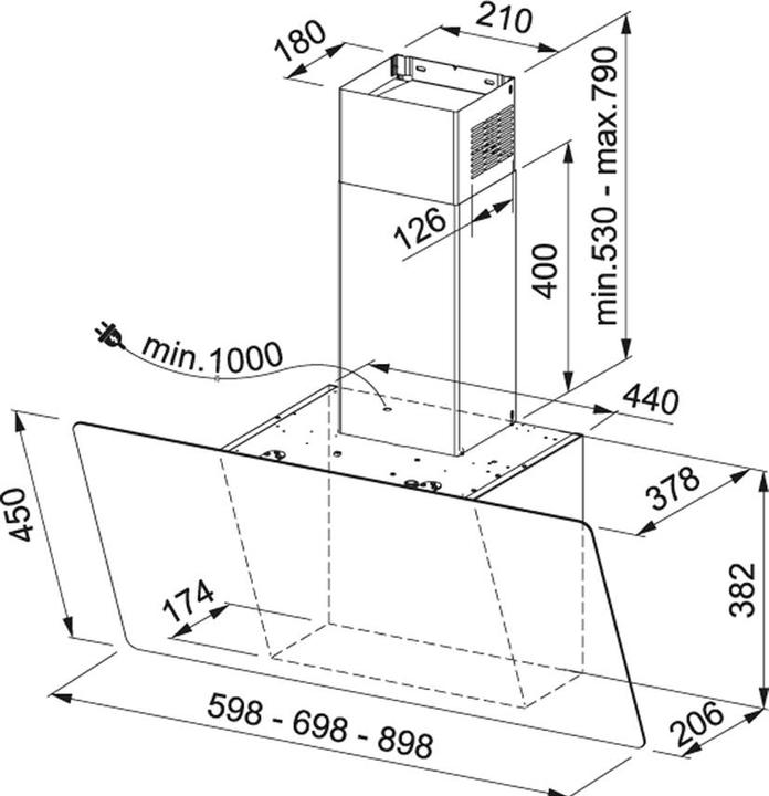 Produktbild Franke FPJ 625 V BK/SS (Wandhaube)