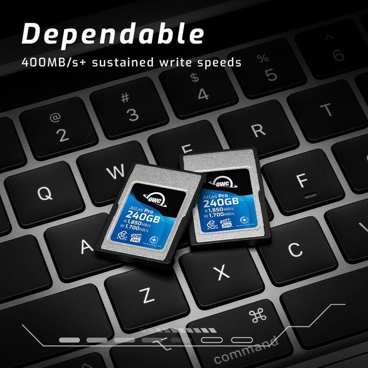 Produktbild OWC Atlas Pro Cfexpress 240GB Type A Cards - VPG 200 CFX A to B (240 GB, CFexpress Typ A)