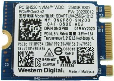 Image du produit Dell SSDR 256G P34 30S3 BG4 (256 Go, M.2 2230)