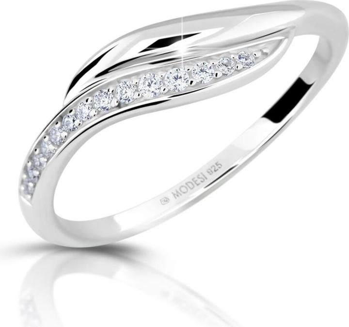 Actual product image Modesi Elegant silver ring with zircons M00210 - Circuit: 59 mm (59)