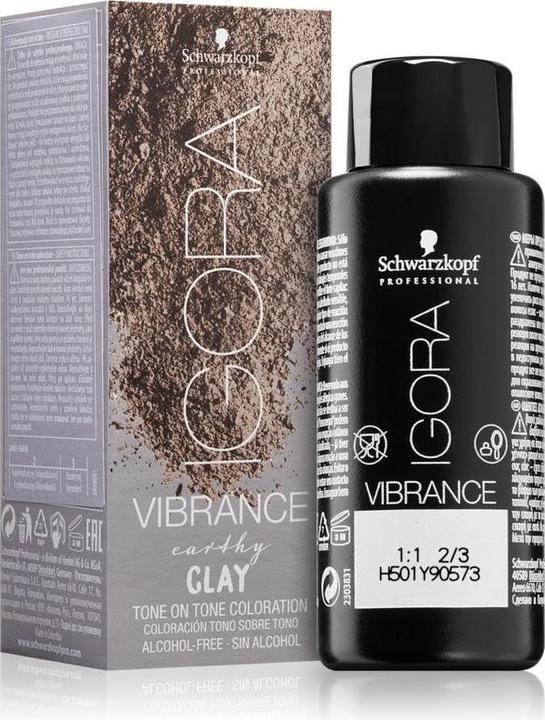 Actual product image Schwarzkopf Igora Vibrance Raw Earthy Clay Permanent Hair Color 6-16 60ml (6-16 Earth-coloured clay)
