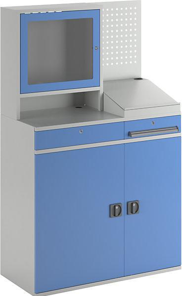Produktbild eurokraft pro Computer-Arbeitsstation, Stahlblech