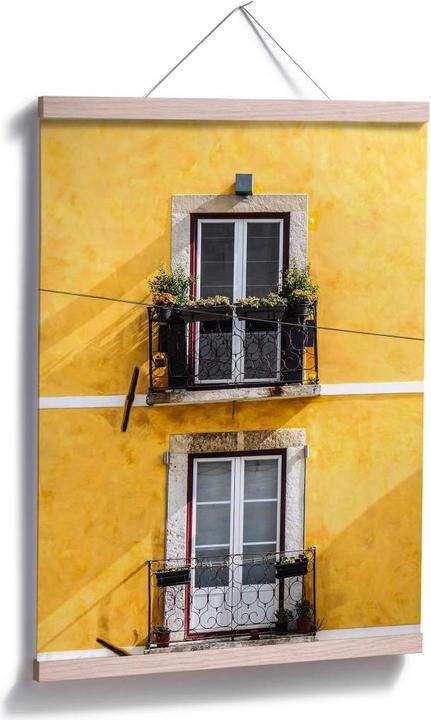 Produktbild Trenddeko Die gelbe Hausfassade (60 x 80 cm)