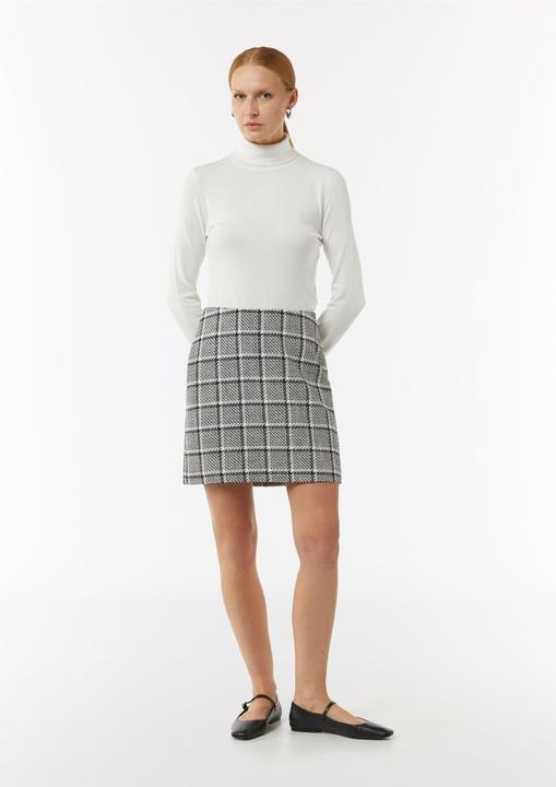 Actual product image Comma Rock Kurzer Bouclé-Rock mit Karomuster (46)