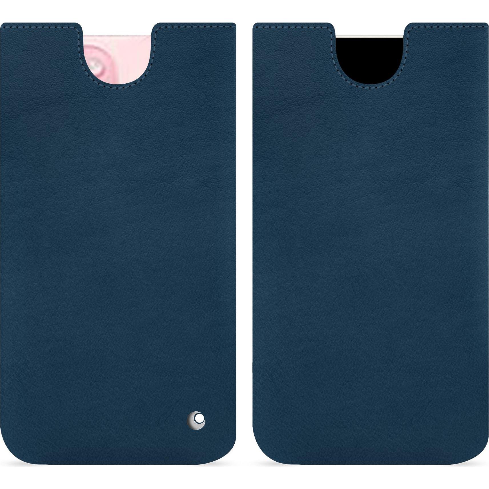 Noreve Lederschutzhülle (Apple iPhone 15), Smartphone Hülle, Blau