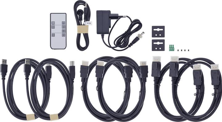 Actual product image InLine ® KVM Switch, 2-fach, HDMI & DP, Dual Monitor, 4K60Hz, USB Hub, schwarz