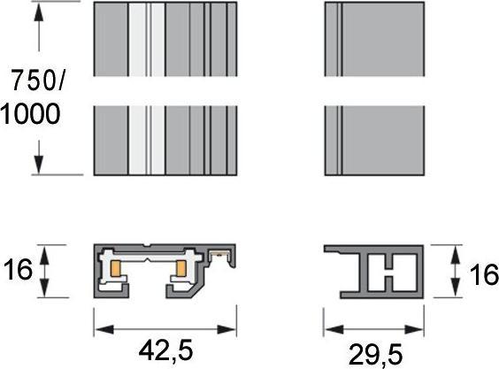 Produktbild Hettich Montageprofil-Set (2) easys (1 Stk.)