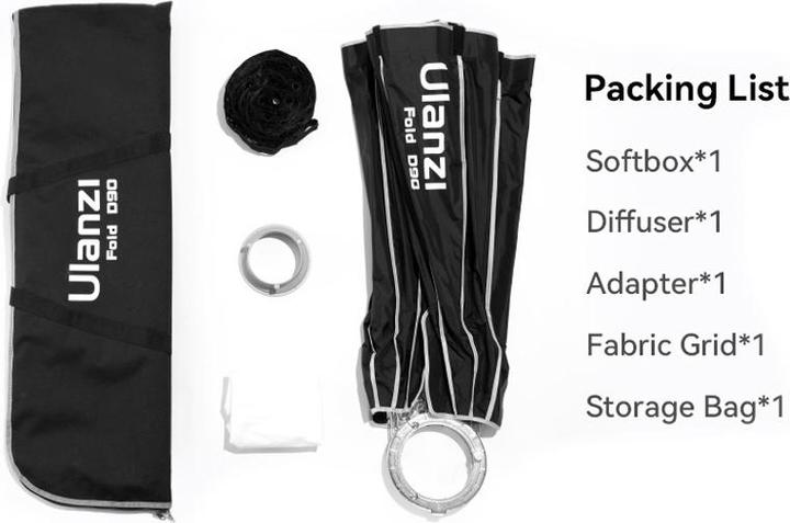 Produktbild Ulanzi LAS003 90cm Parabolic Softbox with Universal Bowens Mount