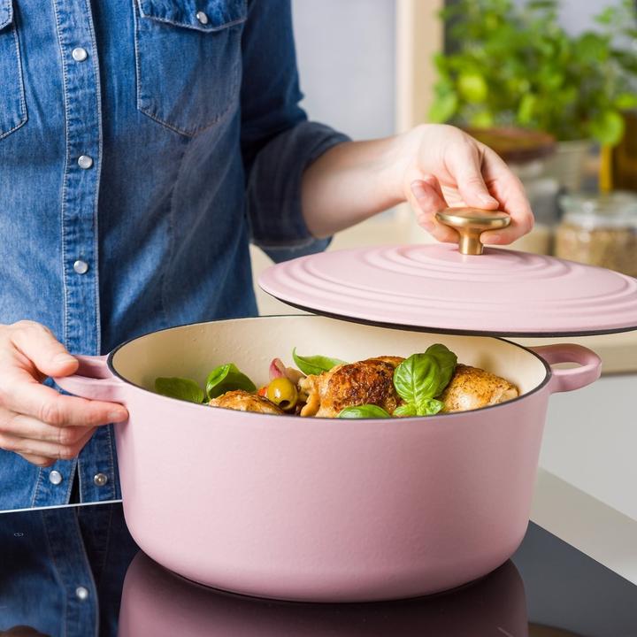 Produktbild BK Bourgogne stoofpot Blush Pink 28cm (CC008931001) (Bratpfanne, Gusseisen, 28 x 10 cm)