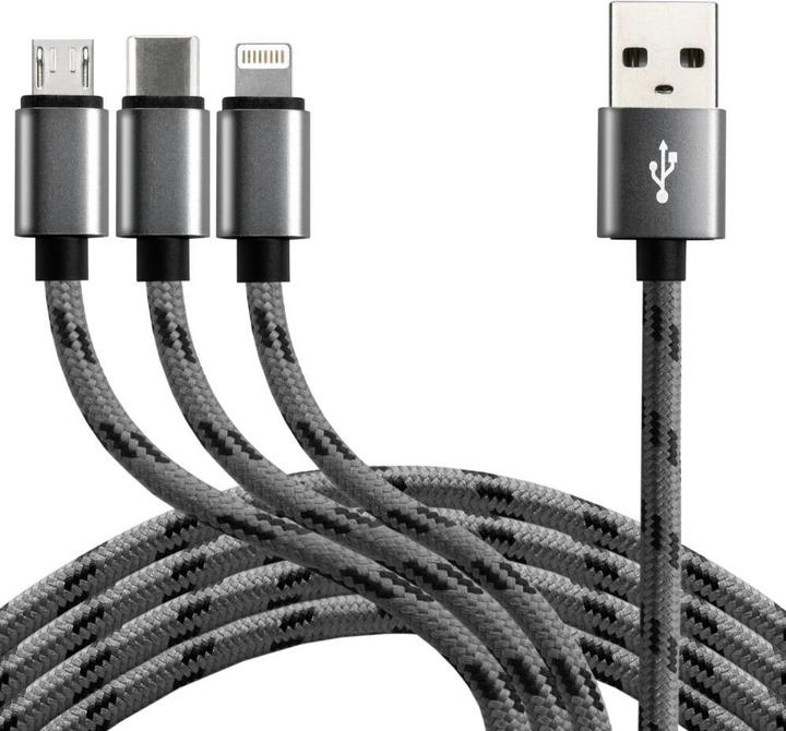 Produktbild Everactive USB A – Lightning, USB Typ C, Micro USB B (1.20 m, USB 2.0, 100 W)