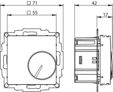 Actual product image Eberle Controls Eberle UTE 1032-RAL9016-G-55 Flush-mounted room thermostat 5 to 30°C