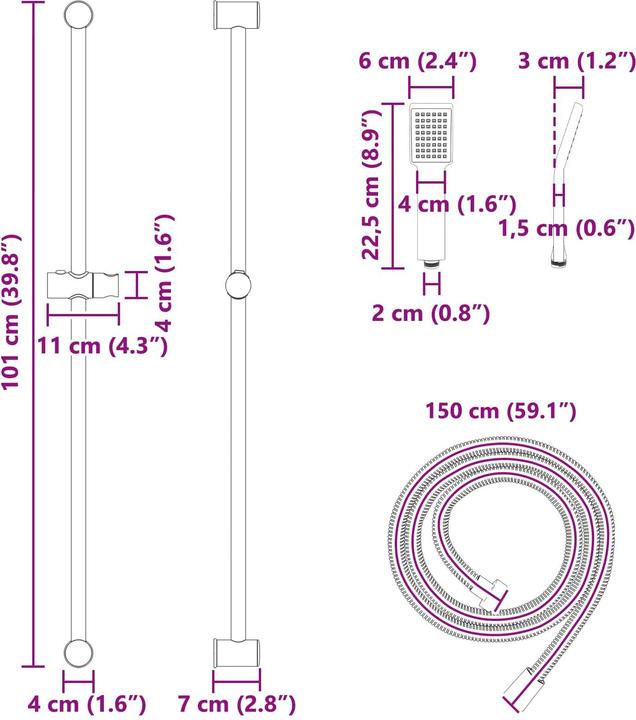 Produktbild vidaXL Duschsystem