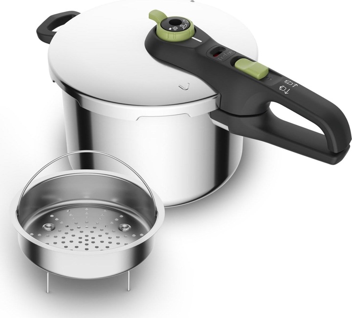Immagine prodotto Tefal Secure Trendy Pentola a pressione (25 cm, Cucina a vapore, Acciaio inossidabile)