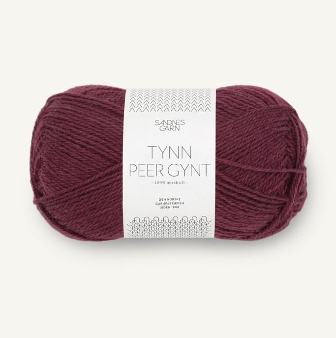 Actual product image Sandnes Garn Tynn Peer Gynt col. 4372 dyp burgunder ca. 205 m 50 g (205 m)
