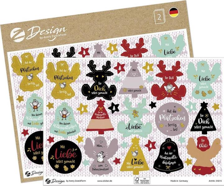 Produktbild Avery Weihnachtssticker (66 Sticker)
