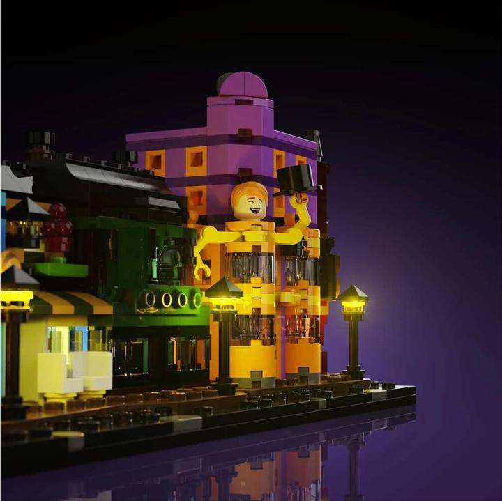 Actual product image Light my bricks LMB 2.0 LEGO® 76444# Harry Potter Diagon Alley Wizarding Shops Light Kit