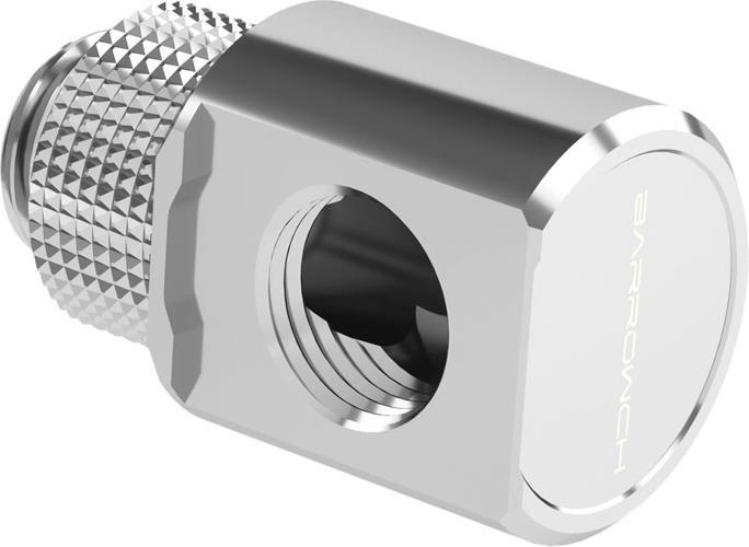 Produktbild Barrow Adapter 90 Grad G1/4 Zoll AG auf G1/4 Zoll IG - drehbar, silber