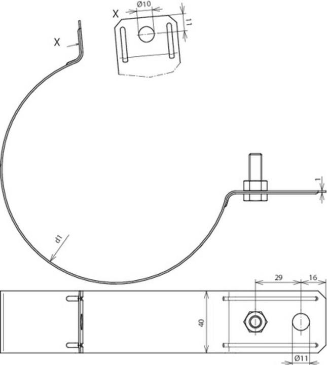 Immagine prodotto Dehn Morsetto per pluviale D 120mm Cu w. 420127