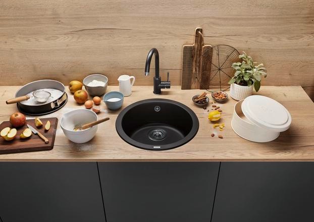 Actual product image Blanco Rondo Silgranit (Top-mounted sink, 45 cm, 45 cm)