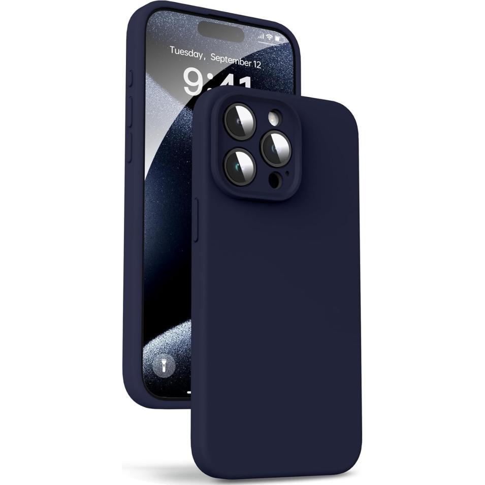 Screenguard Apple iPhone 15 Pro Max Liquid Silicone Camera Protector Case (Apple iPhone 15 Pro Max), Smartphone Hülle, B...