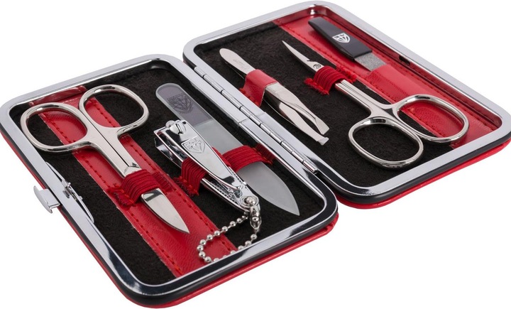 Produktbild Kellermann Germany Manikuere Etui Nagelset 6tlg Rot Kunstleder