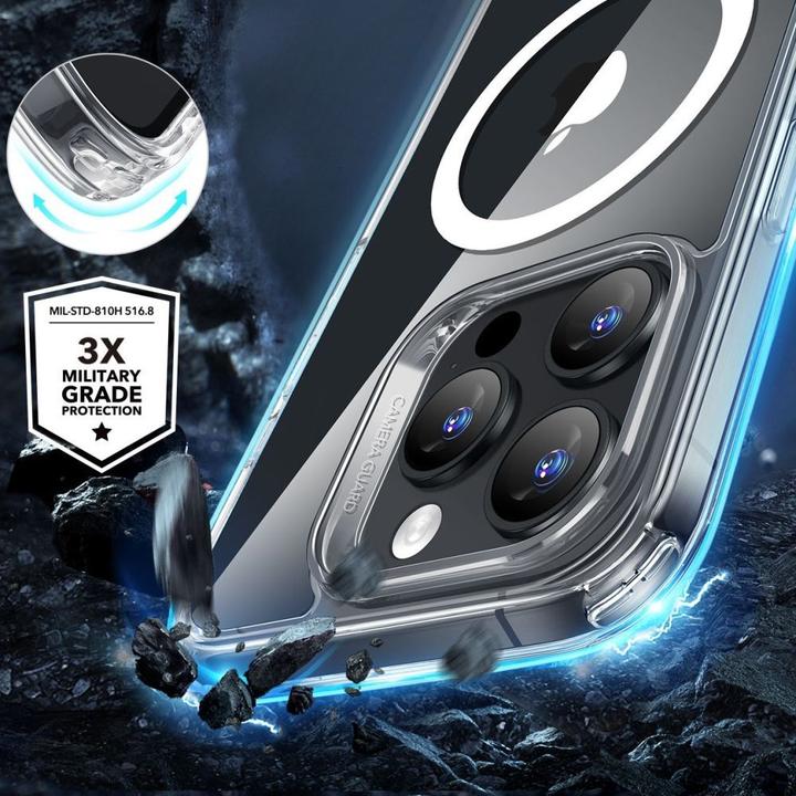 Produktbild ESR Classic Hybrid Halolock MagSafe Case + Tempered Glass for iPhone 16 Pro Max - Clear (Apple iPhone 16 Pro Max)