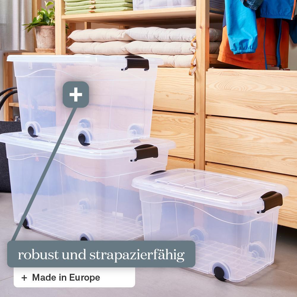 Thumbnail - Siena Home, Aufbewahrungsbox, Aufbewahrungsbox 20 l mit Rollen (45 x 33.5 x 25 cm, 20 l)