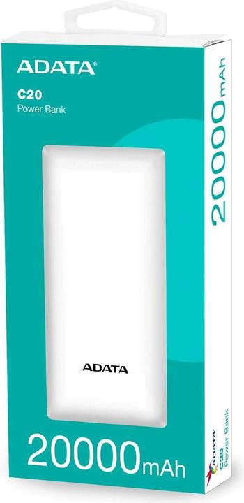 Produktbild Adata C20 (20000 mAh, 15 W, 74 Wh)