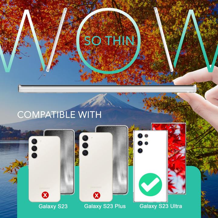 Produktbild Nalia Extrem Dünnes 0,3mm Hardcase mit 2x Displayschutz (Samsung Galaxy S23 Ultra)