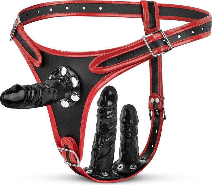 Immagine prodotto Fetish Collection Easytoys - Triple Dildo Strap-On Harness