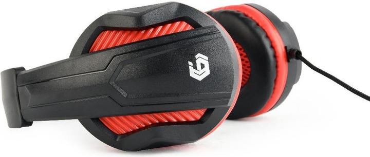 Productafbeelding Gembird GHS-03 Gaming-headset met volumeregeling, mat zwart/rood (Bedraad)