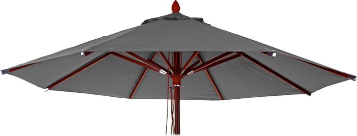 Actual product image Swisshandel24 Cover for gastronomy wooden parasol, parasol cover replacement cover, round Ø4m polyester 3kg - ant (4 m)