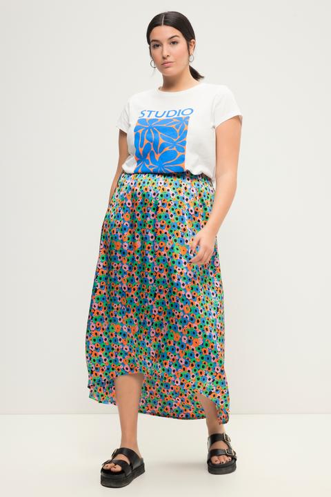 Produktbild Studio Untold Midirock, A-Line, Color Flowerprint, Elastikbund (50, 52)