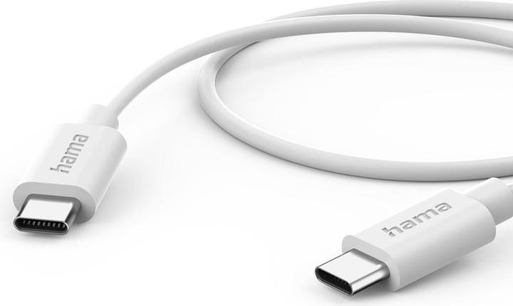 Image du produit Hama Chargeur rapide avec câble de charge USB-C, mini-chargeur, PD, 20W, 1m, blanc (20 W, 1 portion)
