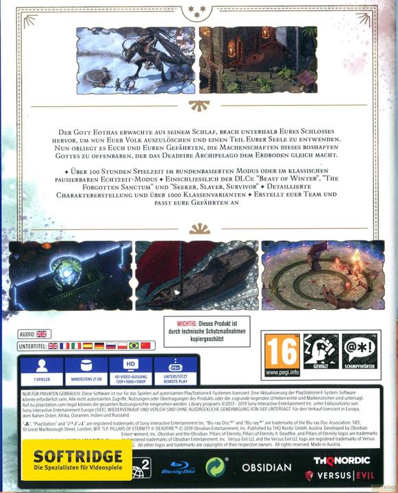 Immagine prodotto THQ Pillars of Eternity 2: Deadfire (PS4, EN)