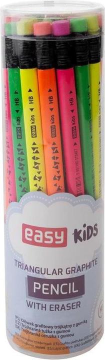 Actual product image Spokey Triangular graphite pencil with HB fluo eraser (HB, 24x)