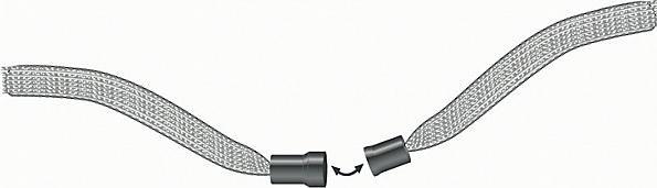 Actual product image Durable Name tag with textile strap