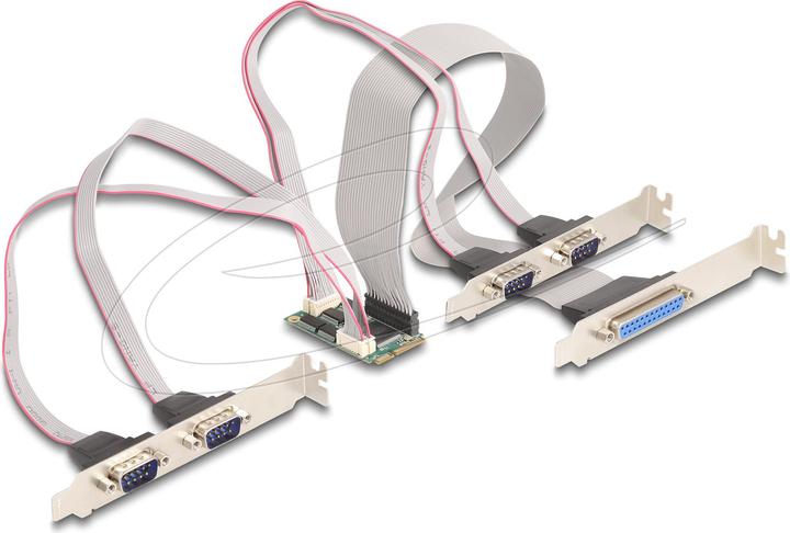 Actual product image Delock Mini PCIe I/O PCIe full size 4 x Serial RS-232, 1 x