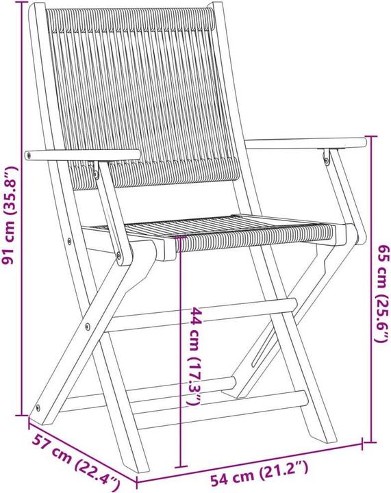 Actual product image vidaXL Gartenstuhl