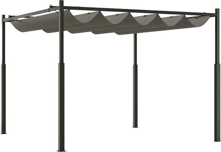 Immagine prodotto Outsunny Pergola Metall, Polyester Grau (298 cm, 298 cm)