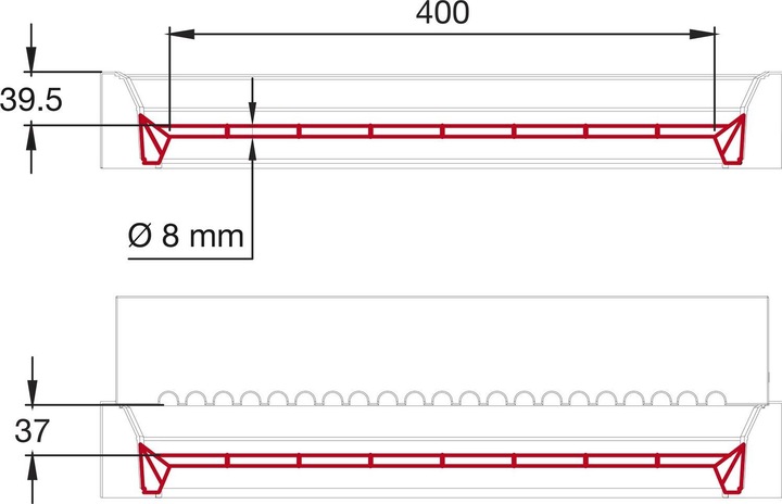 Actual product image Servetto Trouser rail bars Papillon anthracite