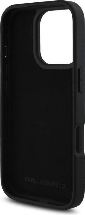 Actual product image Karl Lagerfeld Case HC Grained PU Cardslot Metal Elong for iPhone 16 Pro Max black (Apple iPhone 16 Pro Max)